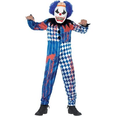Costume da Pagliaccio Sinistro Deluxe Smiffys per Bambini Bianco Blu - Costumi Costume da Pagliaccio Sinistro Deluxe Smiffys per Bambini Bianco Blu - Costumi