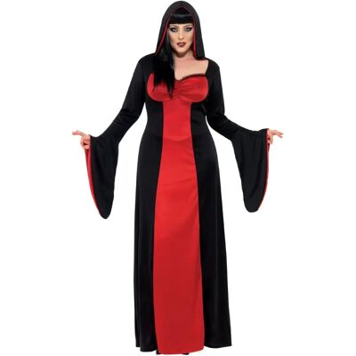 Smiffys Dark Temptress Costume - Dress And Hood - Halloween Fancy Dress Smiffys Dark Temptress Costume - Dress And Hood - Halloween Fancy Dress