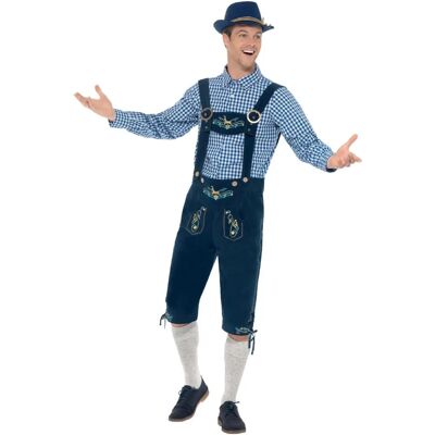 Costume bavarese deluxe Rutger di Smiffys - Blu - Adulto Large Costume bavarese deluxe Rutger di Smiffys - Blu - Adulto Large