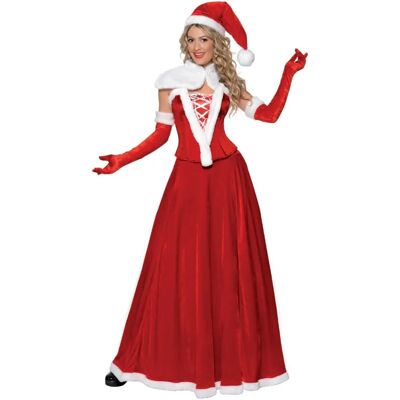 Costume de Santa Claus Féminin de Luxe de Smiffys - Déguisement de Noël Costume de Santa Claus Féminin de Luxe de Smiffys - Déguisement de Noël