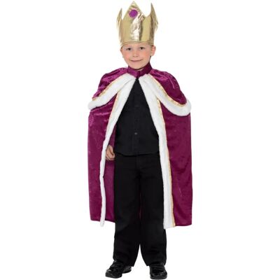 Smiffys Kinder Kiddy King Kostuum - Paars, Tuniek & Kronen - Kerstmis Smiffys Kinder Kiddy King Kostuum - Paars, Tuniek & Kronen - Kerstmis