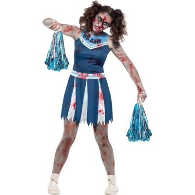 Costume da cheerleader zombie per teenager - Vestito & Pom poms - Halloween Costume da cheerleader zombie per teenager - Vestito & Pom poms - Halloween