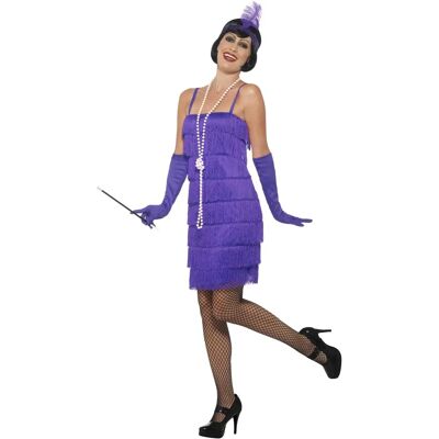 Smiffys Paarse Flapper Jurk Kostuum - XL Smiffys Paarse Flapper Jurk Kostuum - XL