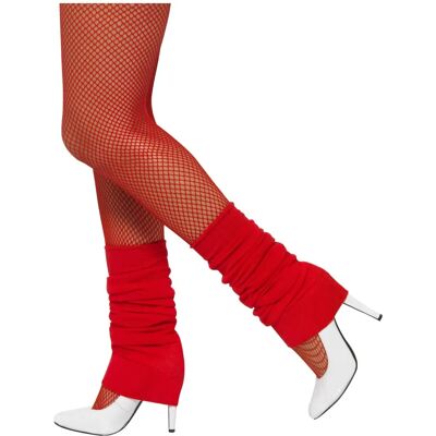Smiffys Rode Dames 80's Legwarmers - Feestkousen voor de jaren 80 Smiffys Rode Dames 80's Legwarmers - Feestkousen voor de jaren 80