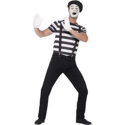 Strój Mime Męski od Smiffys - Czarny - Kostium Strój Mime Męski od Smiffys - Czarny - Kostium