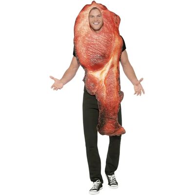 Disfraz de Bacon para Hombres de Smiffys - Lado Divertido Disfraz de Bacon para Hombres de Smiffys - Lado Divertido