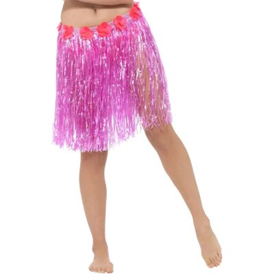 Gonna Hula Hawaiana Smiffys - Rosa Neon - Costume Adulti Gonna Hula Hawaiana Smiffys - Rosa Neon - Costume Adulti