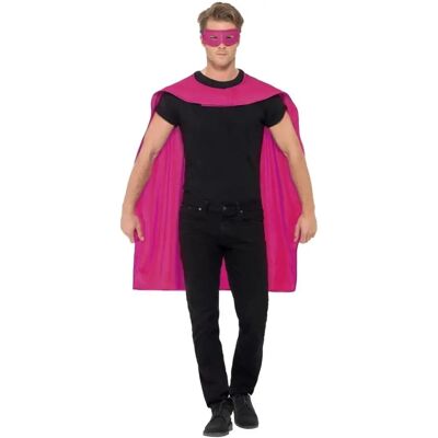 Ensemble cape et masque unisex rose - Costume de super-héros Smiffys Ensemble cape et masque unisex rose - Costume de super-héros Smiffys