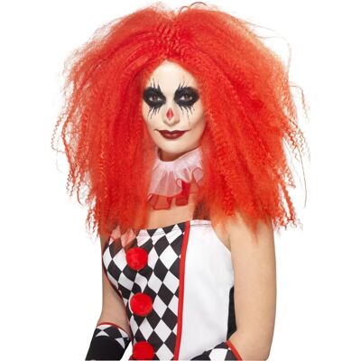 Czerwona peruka i maska klauna - Akcesoria na Halloween Czerwona peruka i maska klauna - Akcesoria na Halloween