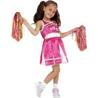 Smiffys Kinder Cheerleader Kostüm - Pink & Weiß - 7-12 Jahre Smiffys Kinder Cheerleader Kostüm - Pink & Weiß - 7-12 Jahre