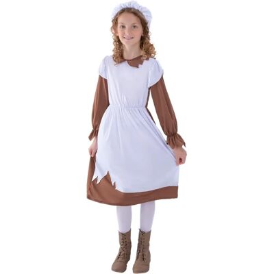 Costume Vittoriano Povero per Bambini - Vestito & Cappello - 7-12 Anni Costume Vittoriano Povero per Bambini - Vestito & Cappello - 7-12 Anni