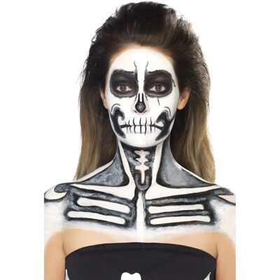 Kit di Trucco Latex Scheletro Nero Smiffys 46225 - Costume di Halloween Kit di Trucco Latex Scheletro Nero Smiffys 46225 - Costume di Halloween