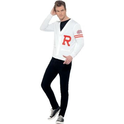 Grease Rydell Prep-kostym från Smiffys - Vit, Vuxen, Modell 42898m Grease Rydell Prep-kostym från Smiffys - Vit, Vuxen, Modell 42898m