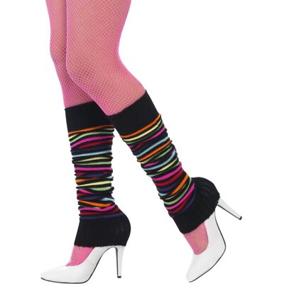 Leggings à rayures néon Smiffys - Accessoire déguisement années 80 Leggings à rayures néon Smiffys - Accessoire déguisement années 80