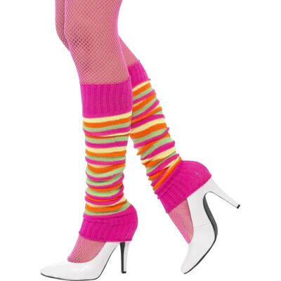 Smiffys Neonrandiga Legwarmers - Vuxen Kostymtillbehör Smiffys Neonrandiga Legwarmers - Vuxen Kostymtillbehör