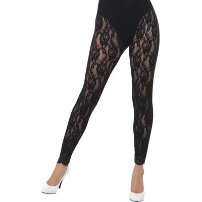 Smiffys 44512 Svarta spetsleggings - Vuxen kostymtillbehör Smiffys 44512 Svarta spetsleggings - Vuxen kostymtillbehör