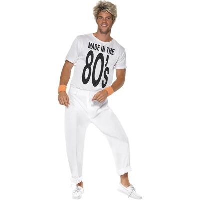 Costume des années 80 blanc/noir Smiffys - Déguisement adulte Costume des années 80 blanc/noir Smiffys - Déguisement adulte