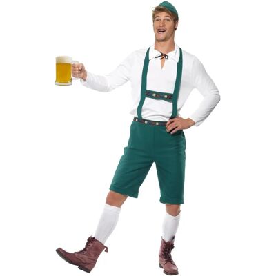 Smiffys Grüner Oktoberfest Lederhosen Kostüm - Erwachsen Smiffys Grüner Oktoberfest Lederhosen Kostüm - Erwachsen