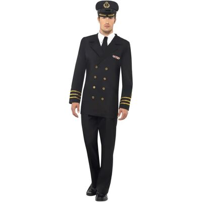Smiffys Navy Officer Costume - Jacket, Trousers & Hat - Adult Smiffys Navy Officer Costume - Jacket, Trousers & Hat - Adult