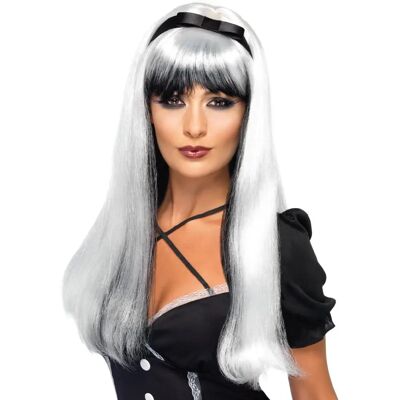 Smiffys Srebrna i Czarna Magia - Peruka na Halloween Smiffys Srebrna i Czarna Magia - Peruka na Halloween