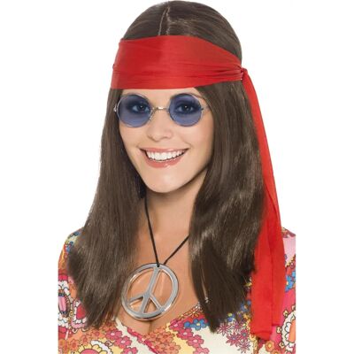 Kit hippie marrone e oro di Smiffys - Costume Kit hippie marrone e oro di Smiffys - Costume