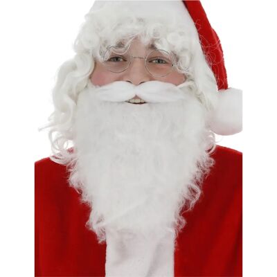 Barbe de Père Noël blanche de Smiffys - Accessoire de déguisement de Noël Barbe de Père Noël blanche de Smiffys - Accessoire de déguisement de Noël