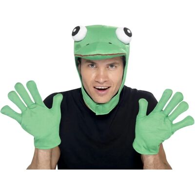 Kit Rane Smiffys - Costumes Verdi con Cappuccio e Guanti - Adulti Kit Rane Smiffys - Costumes Verdi con Cappuccio e Guanti - Adulti