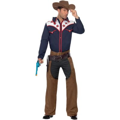 Disfraz de Vaquero Smiffys - Oeste Salvaje - Azul/Marrón - Ropa Disfraz de Vaquero Smiffys - Oeste Salvaje - Azul/Marrón - Ropa