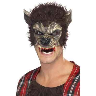 Smiffys Werewolf 22711 Half Face Mask - Halloween Fancy Dress Smiffys Werewolf 22711 Half Face Mask - Halloween Fancy Dress