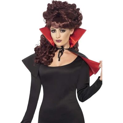 Cape Mini Vampire Smiffys - Rouge et Noir - Col Haut - Déguisement d'Halloween - Publicité Cape Mini Vampire Smiffys - Rouge et Noir - Col Haut - Déguisement d'Halloween - Publicité