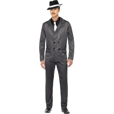Smiffys Gangster Costume - Adult 1920's Razzle Fancy Dress Smiffys Gangster Costume - Adult 1920's Razzle Fancy Dress