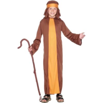 Costume da Pastorello per Bambini di Smiffys - Tunica e Cappello - Marrone - Presepe di Natale Costume da Pastorello per Bambini di Smiffys - Tunica e Cappello - Marrone - Presepe di Natale