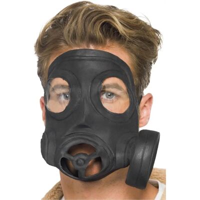 Maschera antigas nera Smiffys - Adulto, Taglia Unica - Costume anni 40 Maschera antigas nera Smiffys - Adulto, Taglia Unica - Costume anni 40