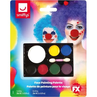 Paleta obličejové malby Smiffys pro klauna Paleta obličejové malby Smiffys pro klauna