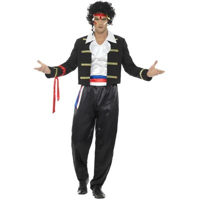 Smiffys Black 80s New Romantic Costume - Adult Fancy Dress Smiffys Black 80s New Romantic Costume - Adult Fancy Dress