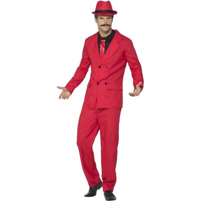 Costume Zoot Rouge des Années 1920 pour Adultes - Déguisement - Publicité Costume Zoot Rouge des Années 1920 pour Adultes - Déguisement - Publicité