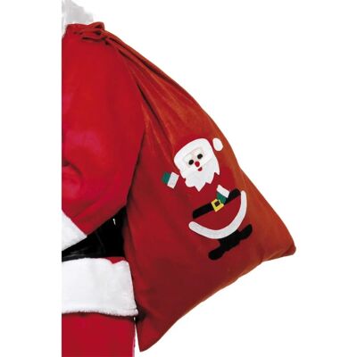 Sac de Père Noël 90x60cm en polaire rouge - Smiffys Sac de Père Noël 90x60cm en polaire rouge - Smiffys