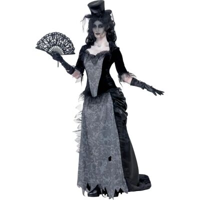 Costume Vedova Fantasma di Ghost Town - Adulti, Grigio, Top, Gonna, Cappello Costume Vedova Fantasma di Ghost Town - Adulti, Grigio, Top, Gonna, Cappello