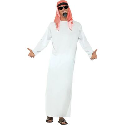 Costume d'homme arabe adulte Smiffys - Tunique longue et headdress - Autour du monde Costume d'homme arabe adulte Smiffys - Tunique longue et headdress - Autour du monde