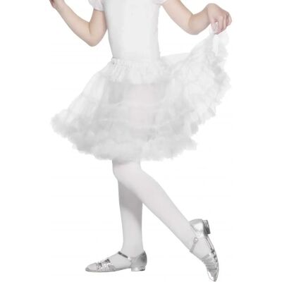Falda de enagua de capas blanca para niña de Smiffys - Accesorio de disfraz Falda de enagua de capas blanca para niña de Smiffys - Accesorio de disfraz