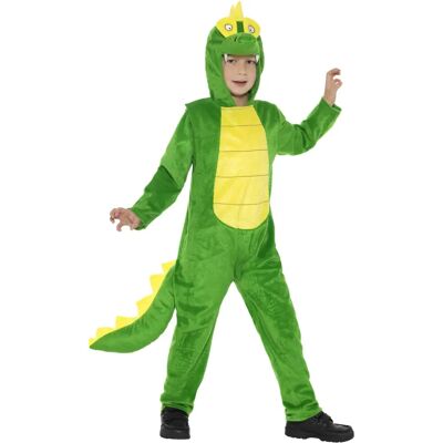 Disfraz de Caimán Deluxe - Niños Verde, Mono con Capucha y Cola Disfraz de Caimán Deluxe - Niños Verde, Mono con Capucha y Cola