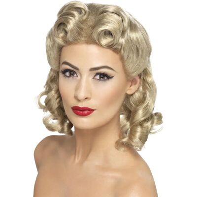 Smiffys Blonde 40s Curly Wig - Adult Costume Accessory Smiffys Blonde 40s Curly Wig - Adult Costume Accessory