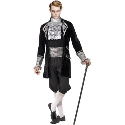 Smiffys Fever Svart Silver Vampyrkostym - Kostym Smiffys Fever Svart Silver Vampyrkostym - Kostym