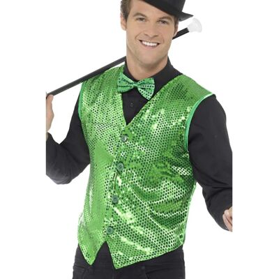 Chaleco de Lentejuelas Verde XL - Chaleco Chaleco de Lentejuelas Verde XL - Chaleco
