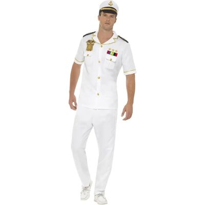 Disfraz de Capitán Smiffys - Blanco Marina Adulto Disfraz de Capitán Smiffys - Blanco Marina Adulto