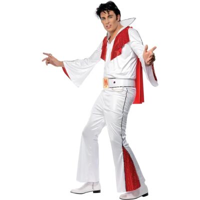 Smiffys Elvis Kostym - Vit & Röd - Vuxen Maskerad Smiffys Elvis Kostym - Vit & Röd - Vuxen Maskerad