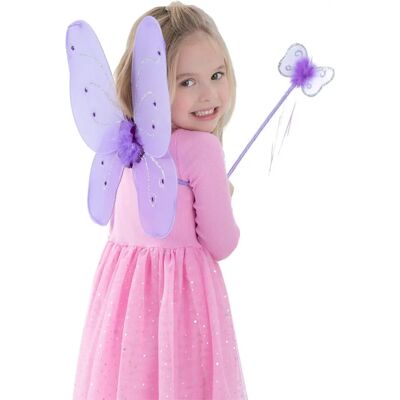 Smiffys Purple Butterfly Wings & Wand - Costume Accessory Smiffys Purple Butterfly Wings & Wand - Costume Accessory