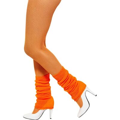 Smiffys Leg Warmers Laranja Neon para Mulheres - acessórios de fantasia laranja brilhante Smiffys Leg Warmers Laranja Neon para Mulheres - acessórios de fantasia laranja brilhante