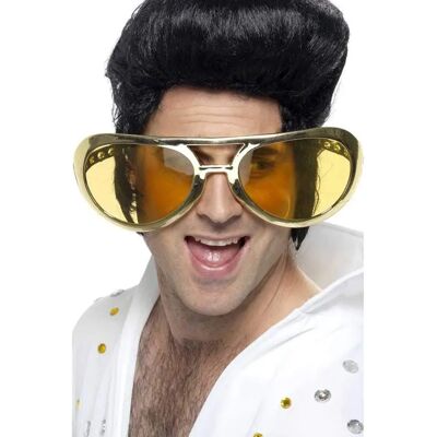 Smiffys Gold Adults Giant 70s Rock Glasses - Fancy Dress Seventies Smiffys Gold Adults Giant 70s Rock Glasses - Fancy Dress Seventies