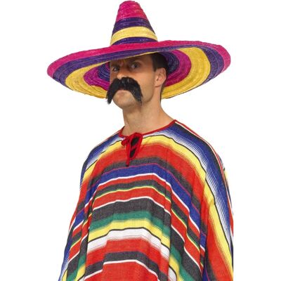 Smiffys Large Multicolored Sombrero Hat - Mexican Fancy Dress Smiffys Large Multicolored Sombrero Hat - Mexican Fancy Dress
